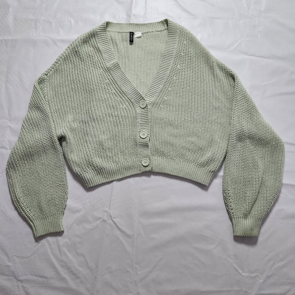 𝅺h&m Divided  Rib Knit Cardigan - Picture 3 of 7